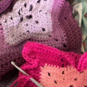 handmade crochet star bag